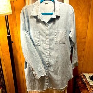 Long sleeve button down shirt dress